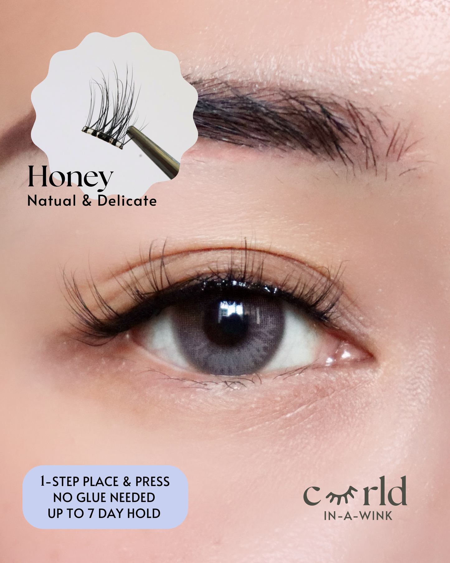 Honey (Pre-Glued Press-On Lash Clusters)