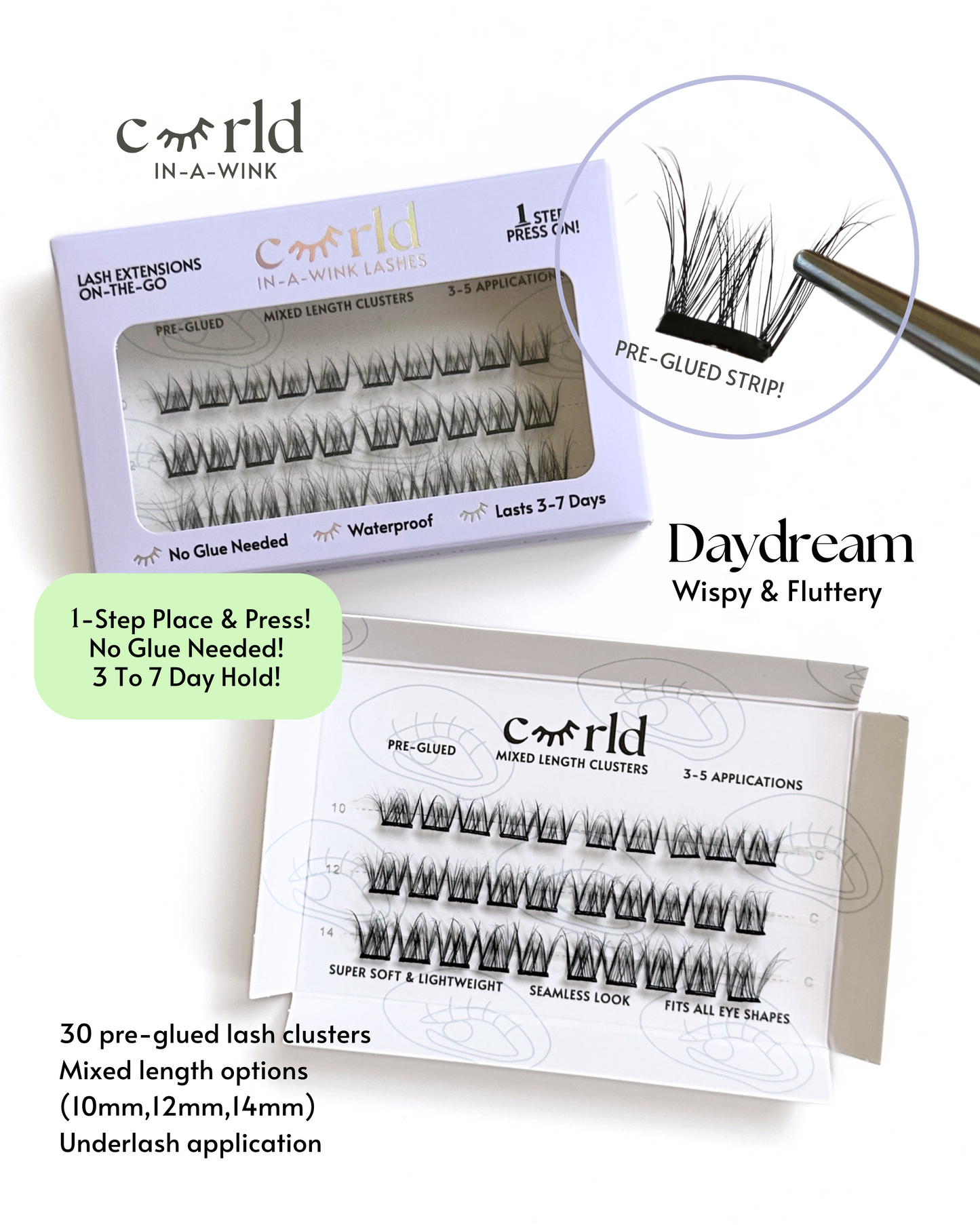 Daydream (Pre-Glued Press-On Lash Clusters)