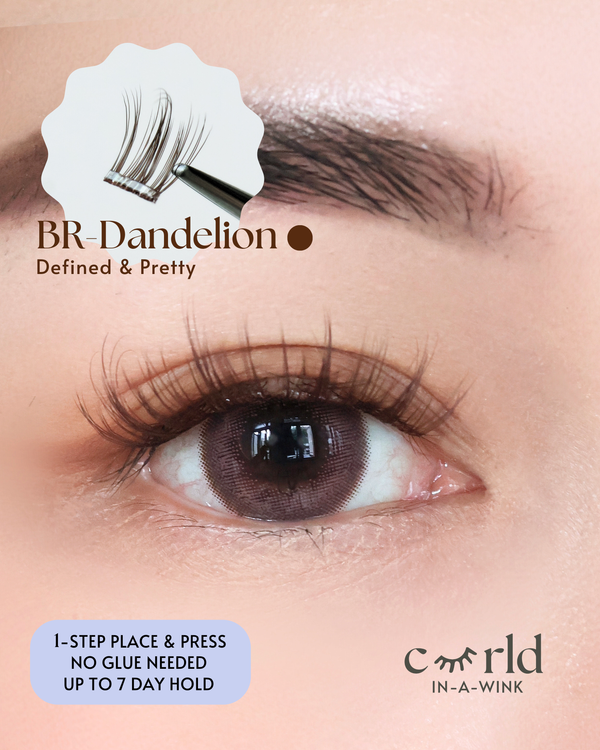 Brown - Dandelion (Pre-Glued Press-On Lash Clusters)