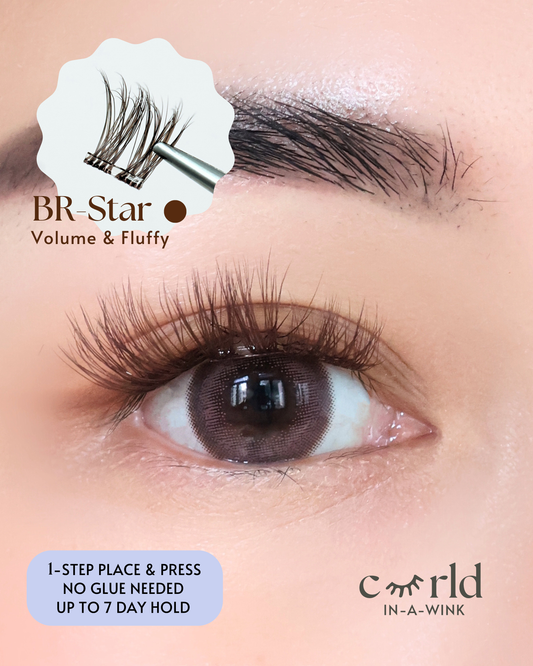 Brown - Star (Pre-Glued Press-On Lash Clusters)