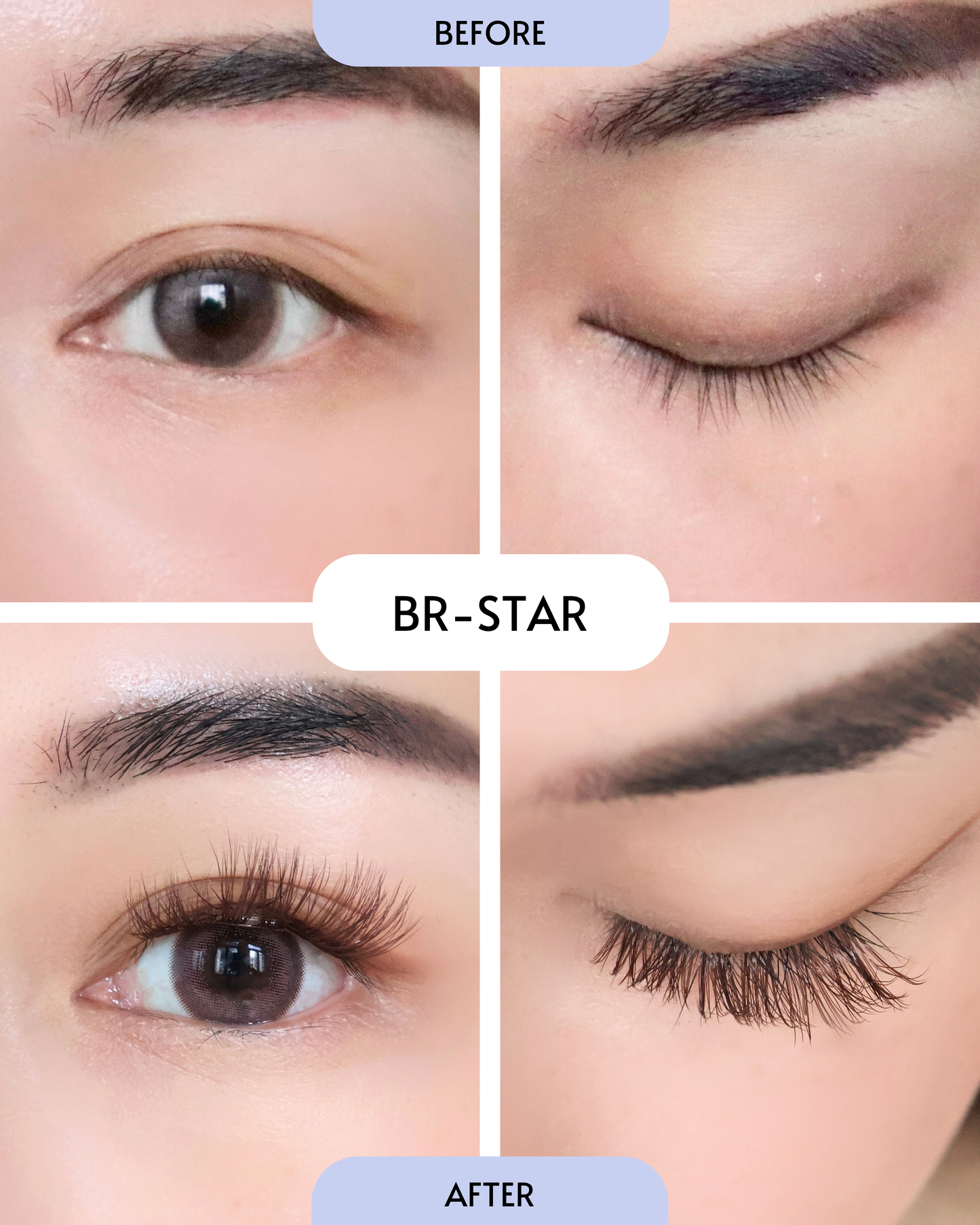 (NEW) Brown - Star (Pre-Glued Press-On Lash Clusters)
