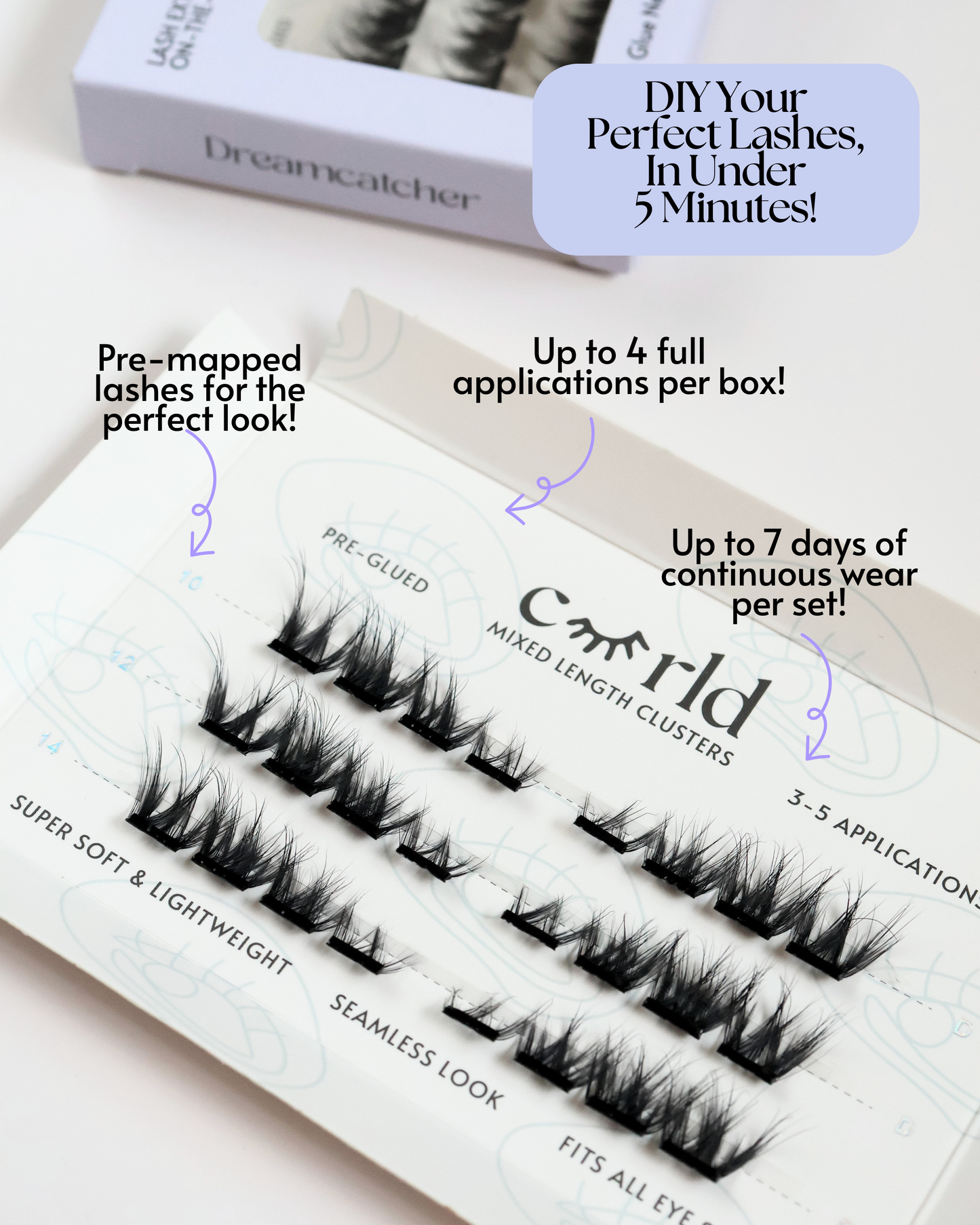 *BackOrder ETA Mid Sep '25: Dreamcatcher (Pre-Glued Press-On Lash Clusters)