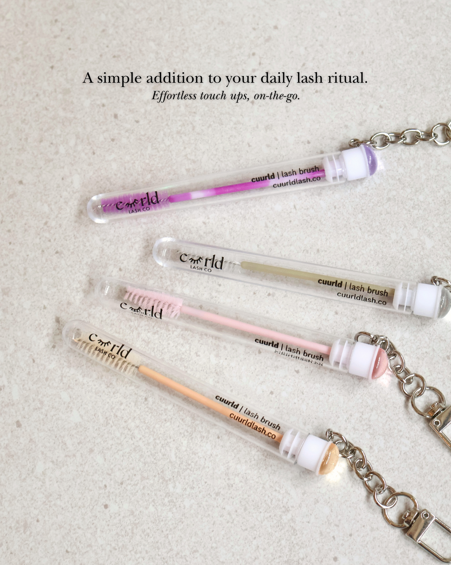 (NEW) Cuurld Eyelash Brush Spoolie Keychain