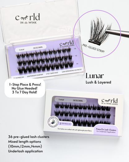 Lunar (Pre-Glued Press-On Lash Clusters)