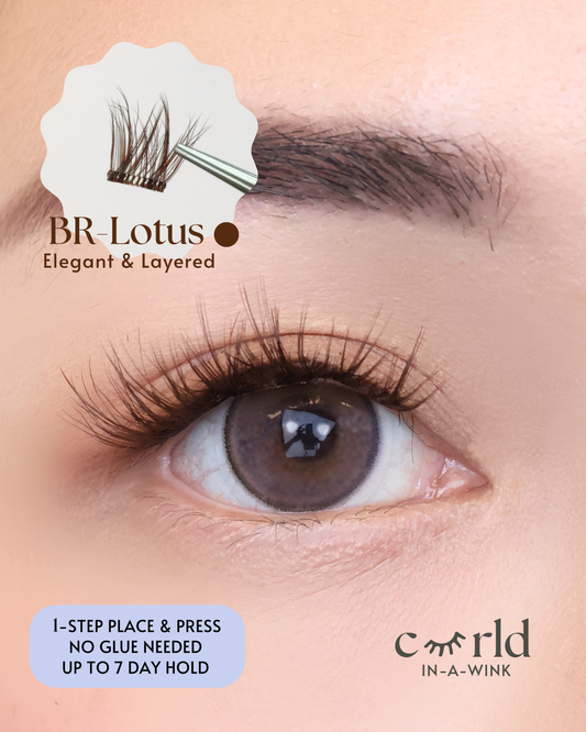 Brown - Lotus (Pre-Glued Press-On Lash Clusters)