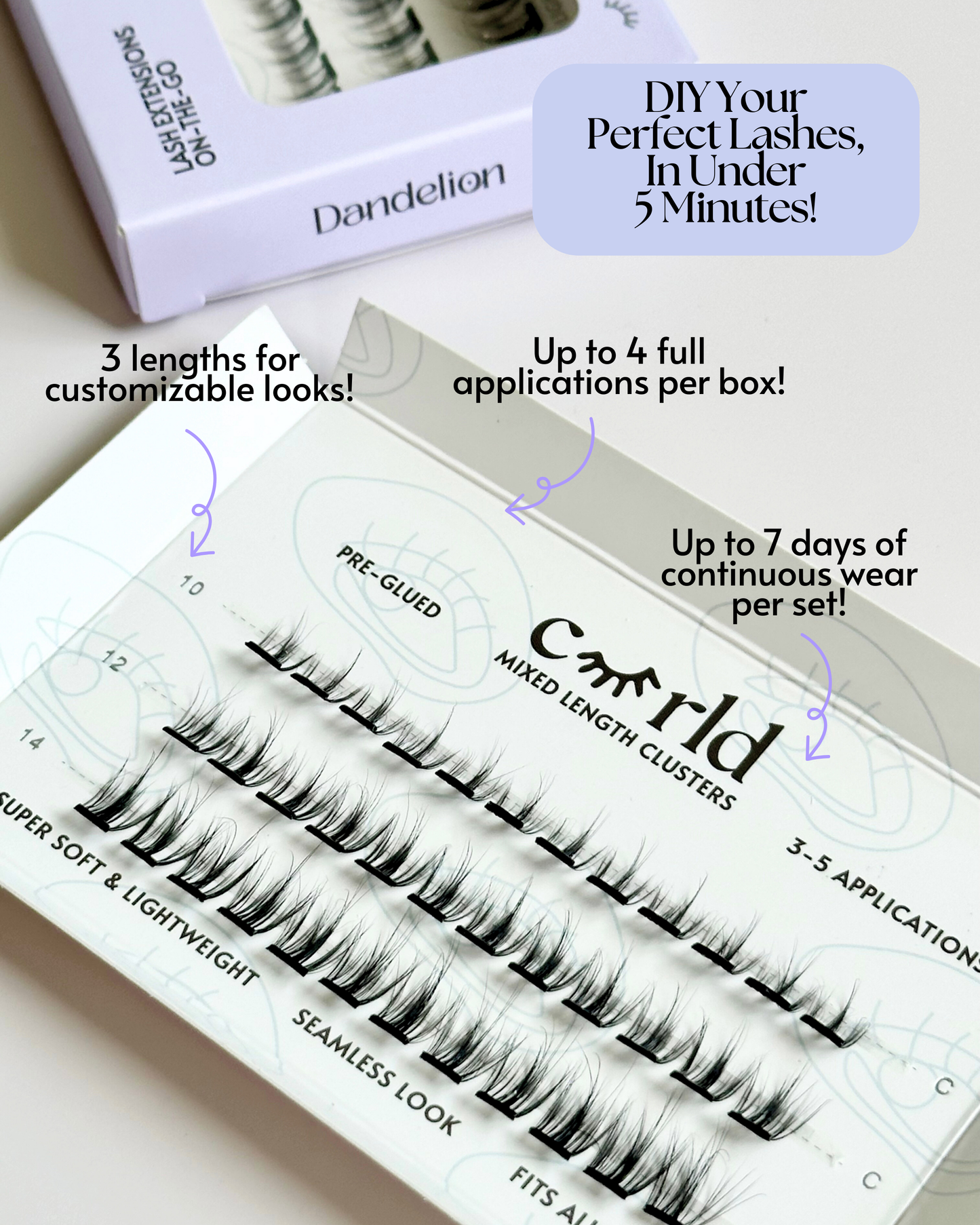 Dandelion / In-A-Wink (Pre-Glued Press-On Lashes)