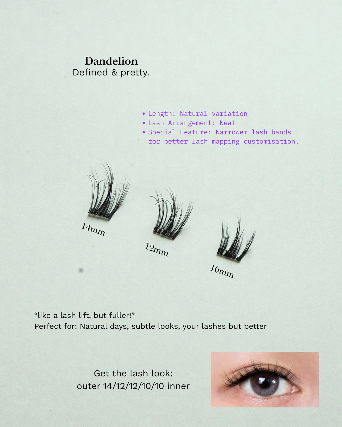 Dandelion (Pre-Glued Press-On Lash Clusters) — designer notes 1