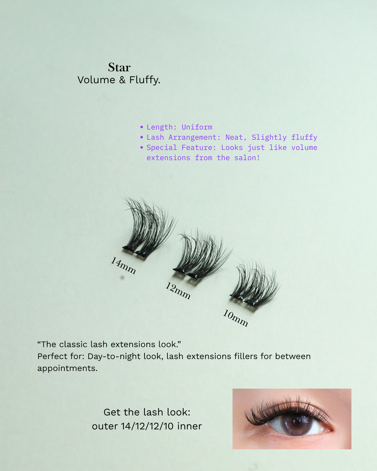 Star (Pre-Glued Press-On Lash Clusters) — designer notes 1