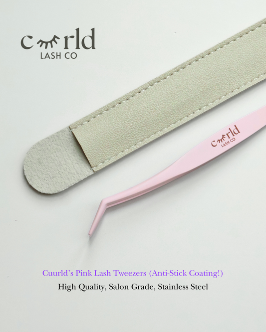 Cuurld Pink Anti-Stick Tweezers